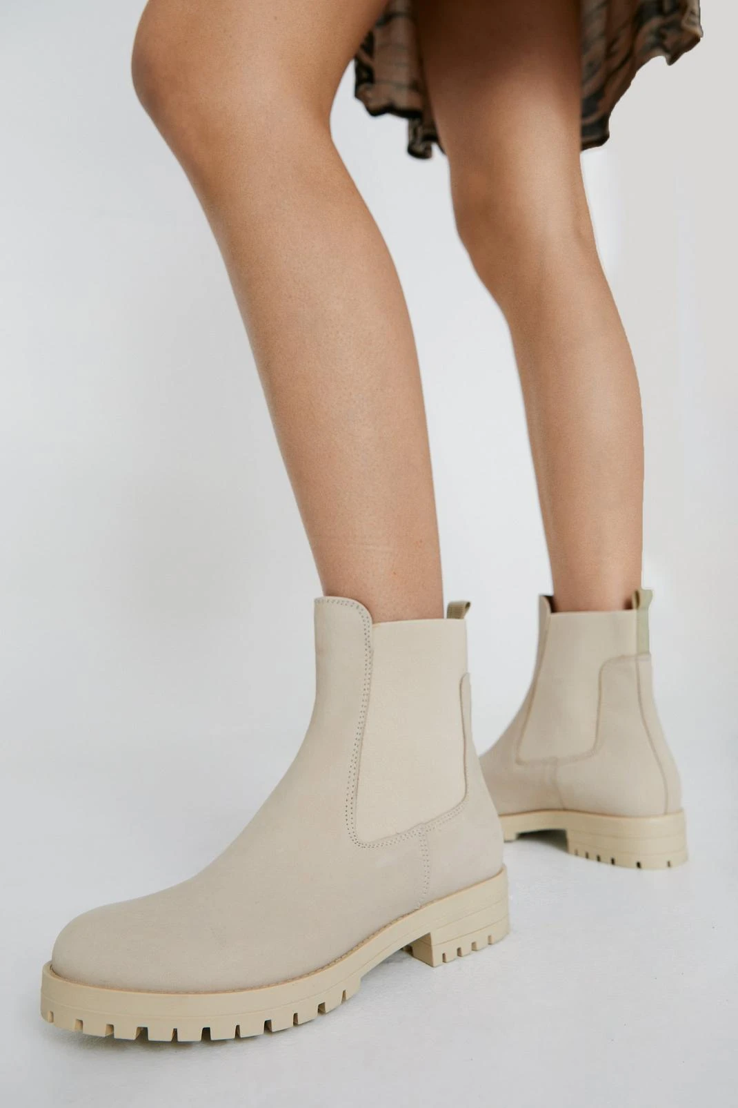 Nubuck Exposed Gusset Chelsea Boots