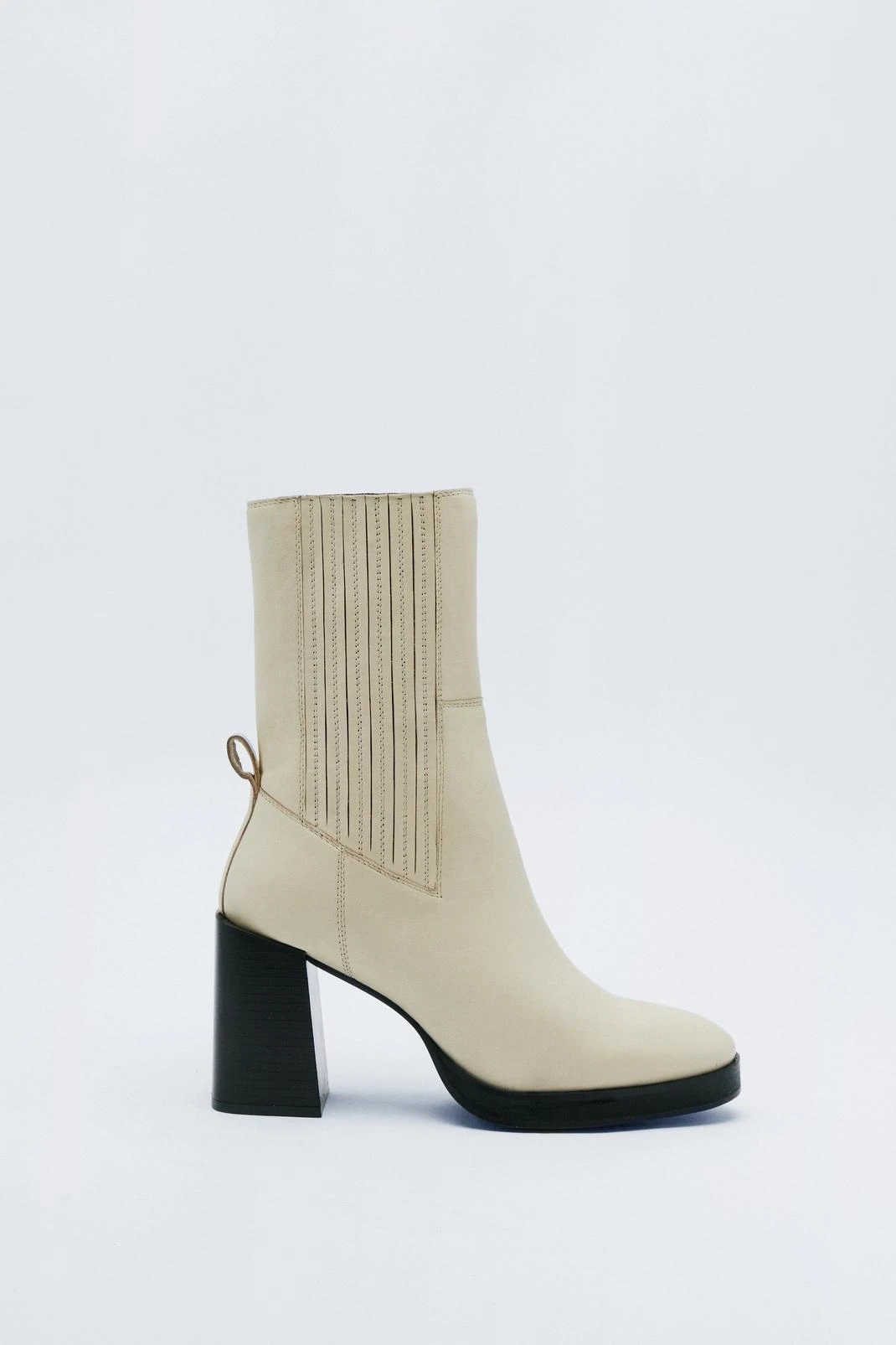 Real Leather Platform Ankle Chelsea Boot - Image 2