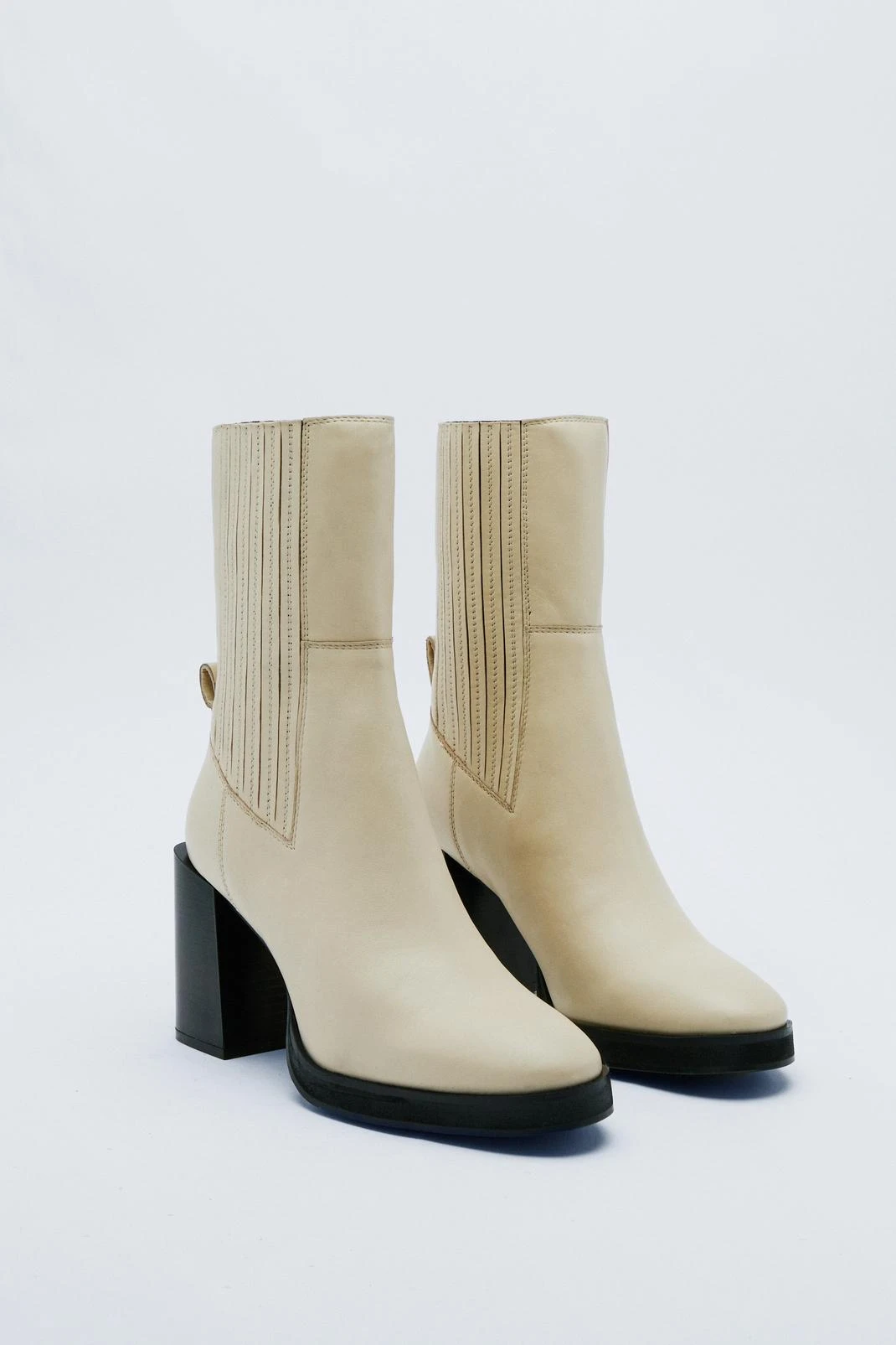 Real Leather Platform Ankle Chelsea Boot - Image 3