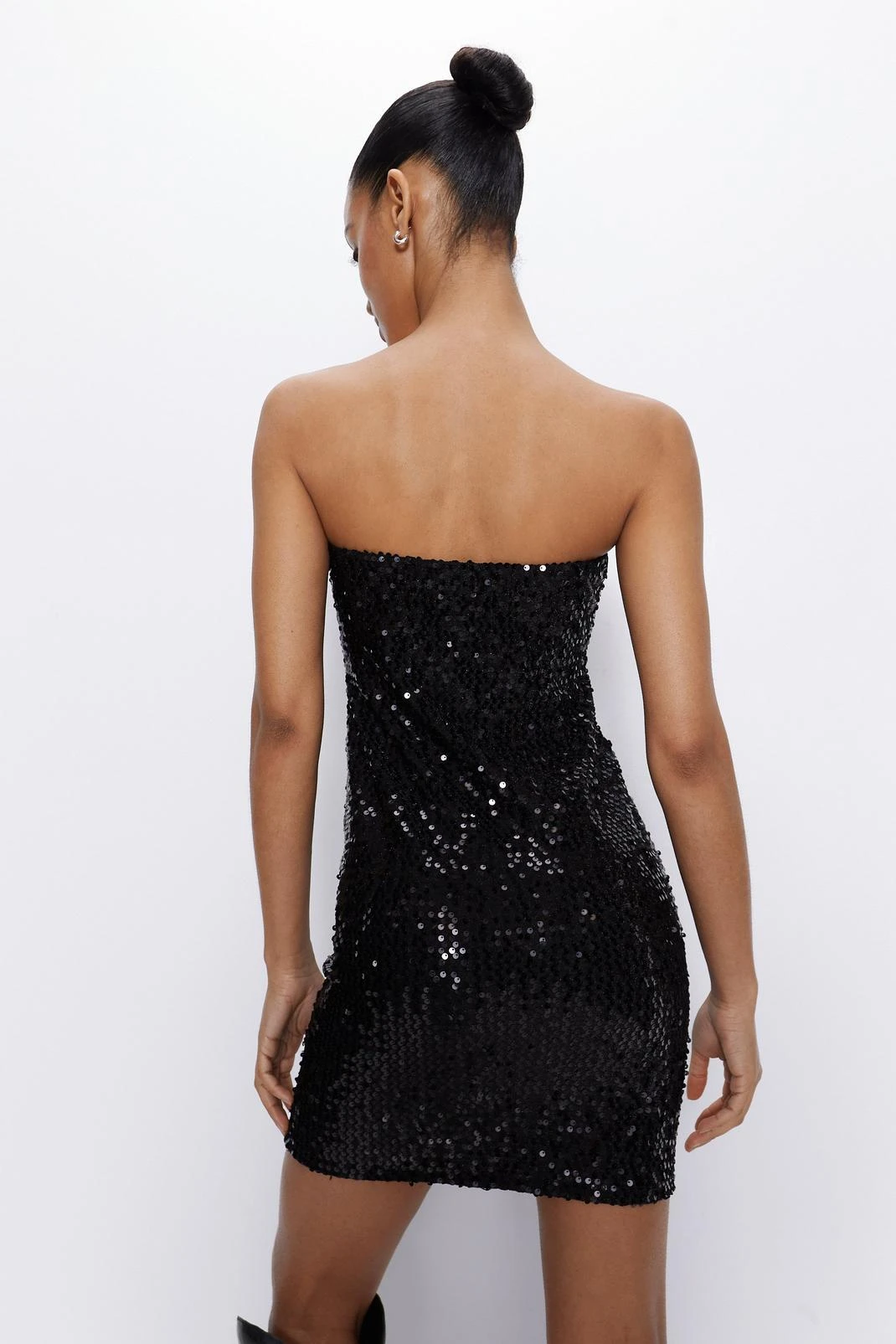 Bandeau Sequin Mini Dress - Image 3