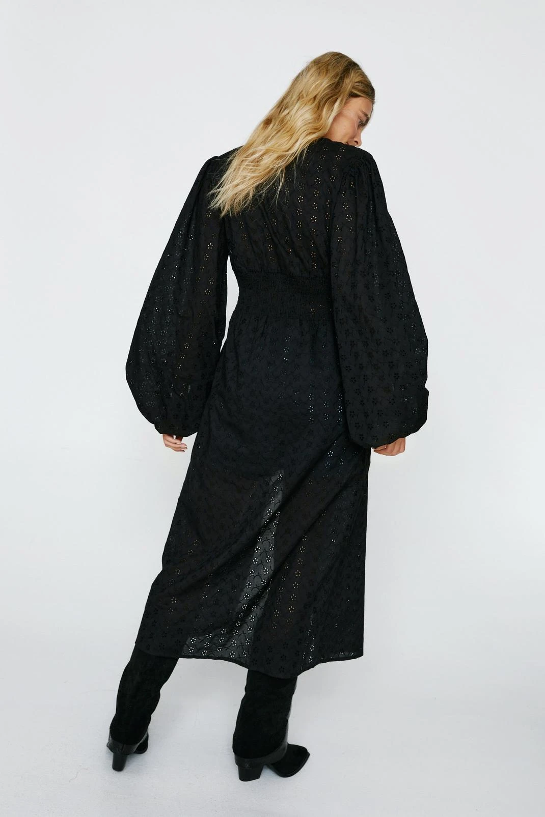 Broderie Button Down Maxi Top - Image 3