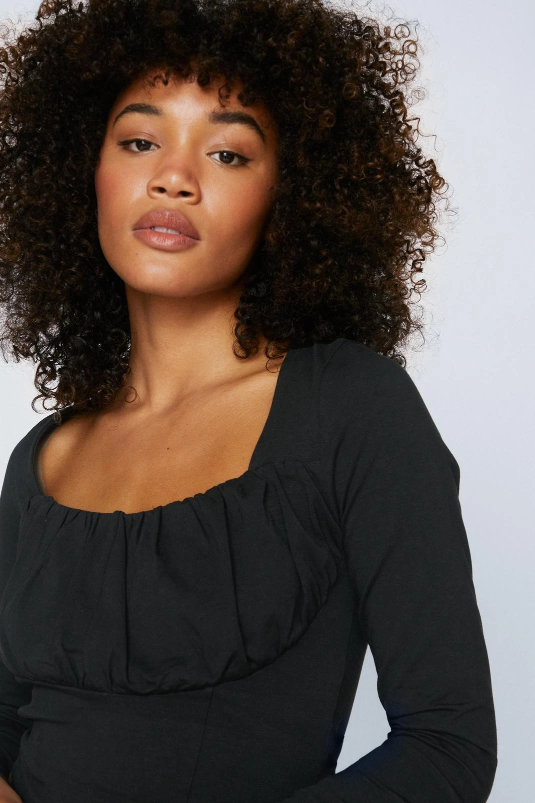 Corset Detail Long Sleeve Top - Image 5