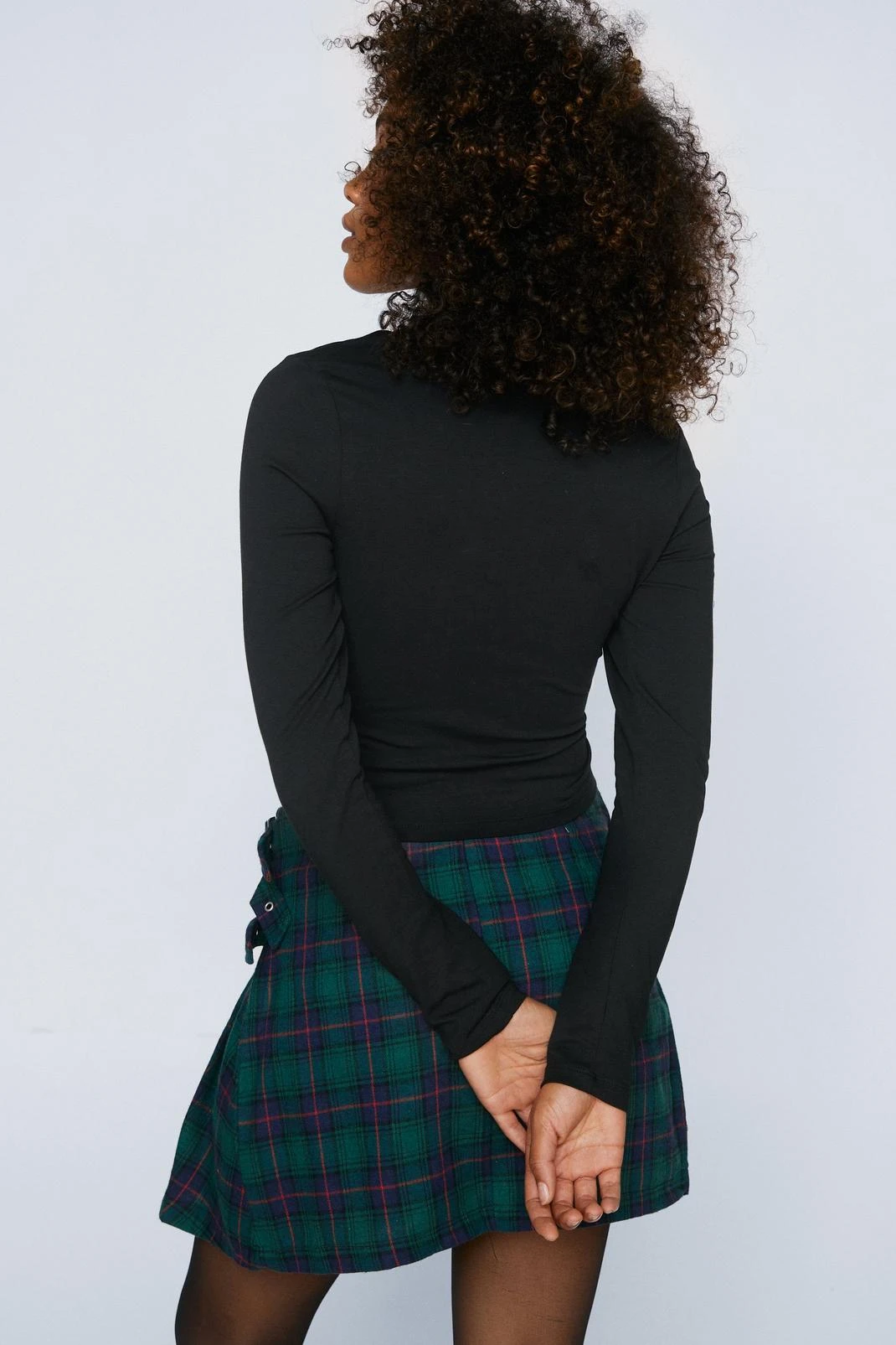 Corset Detail Long Sleeve Top - Image 6