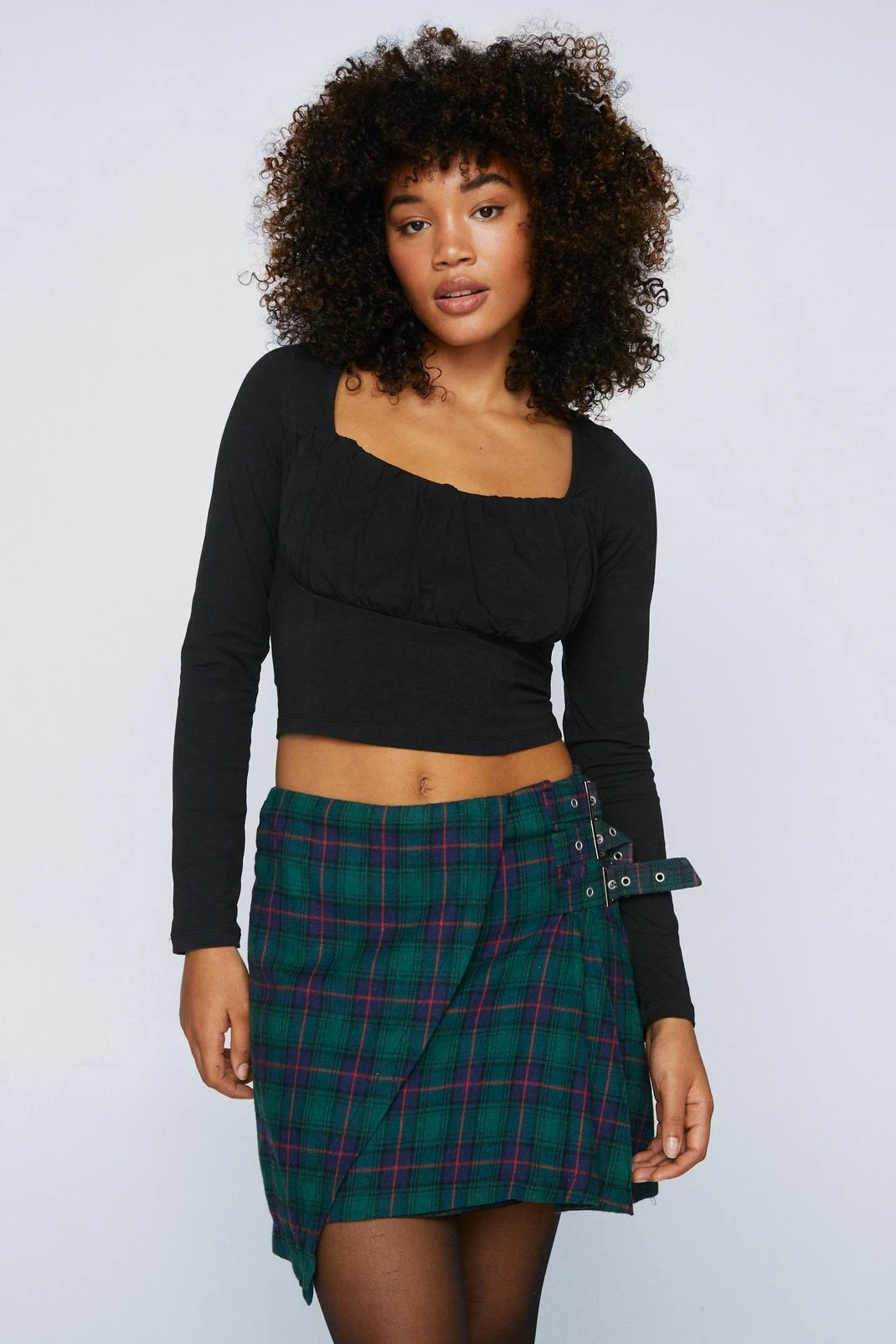 Corset Detail Long Sleeve Top - Image 10