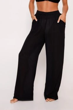 Crinkle Wide Leg Cover Up Pants
