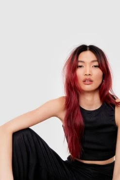 Crop Top And Wide Leg Pants Set