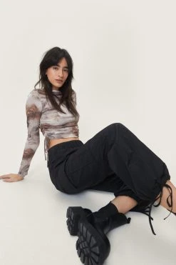 Nylon Cargo Pocket Pants