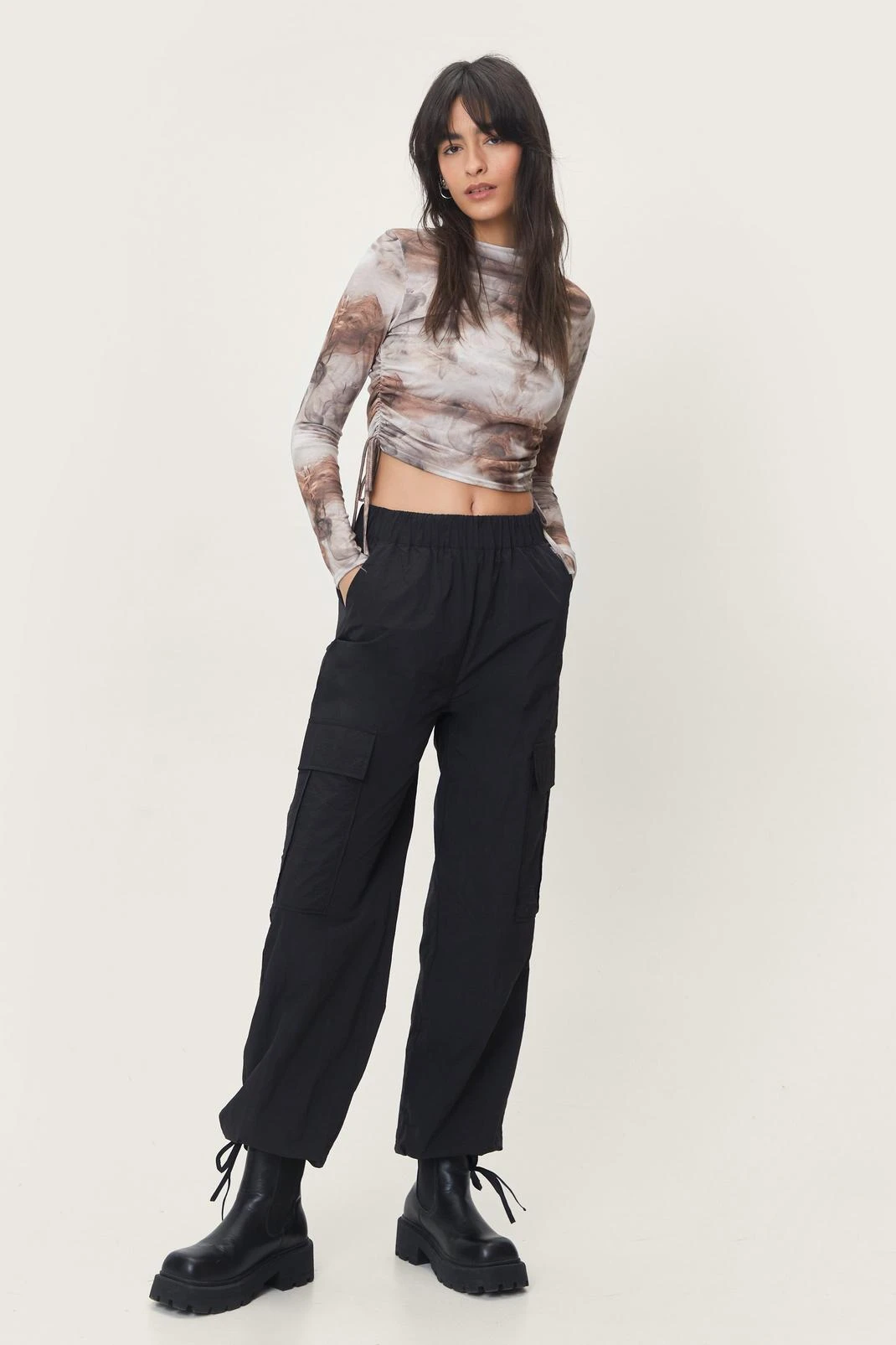 Nylon Cargo Pocket Pants - Image 4