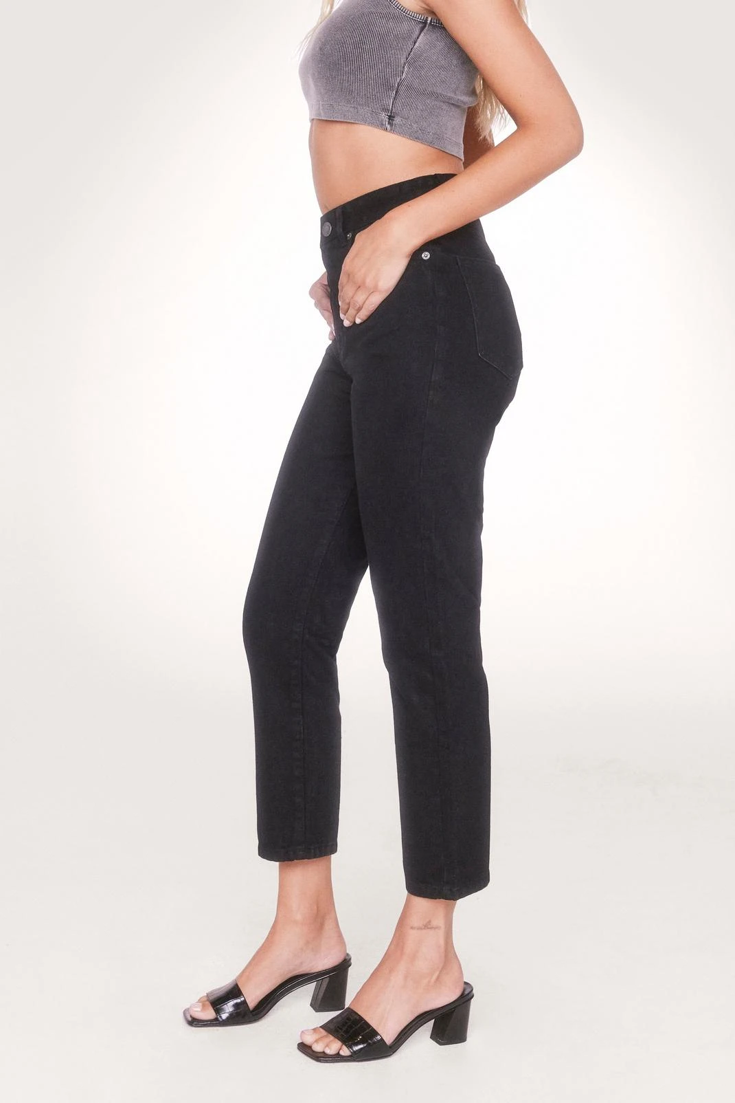 Organic Denim High Waisted Mom Jeans - Image 10