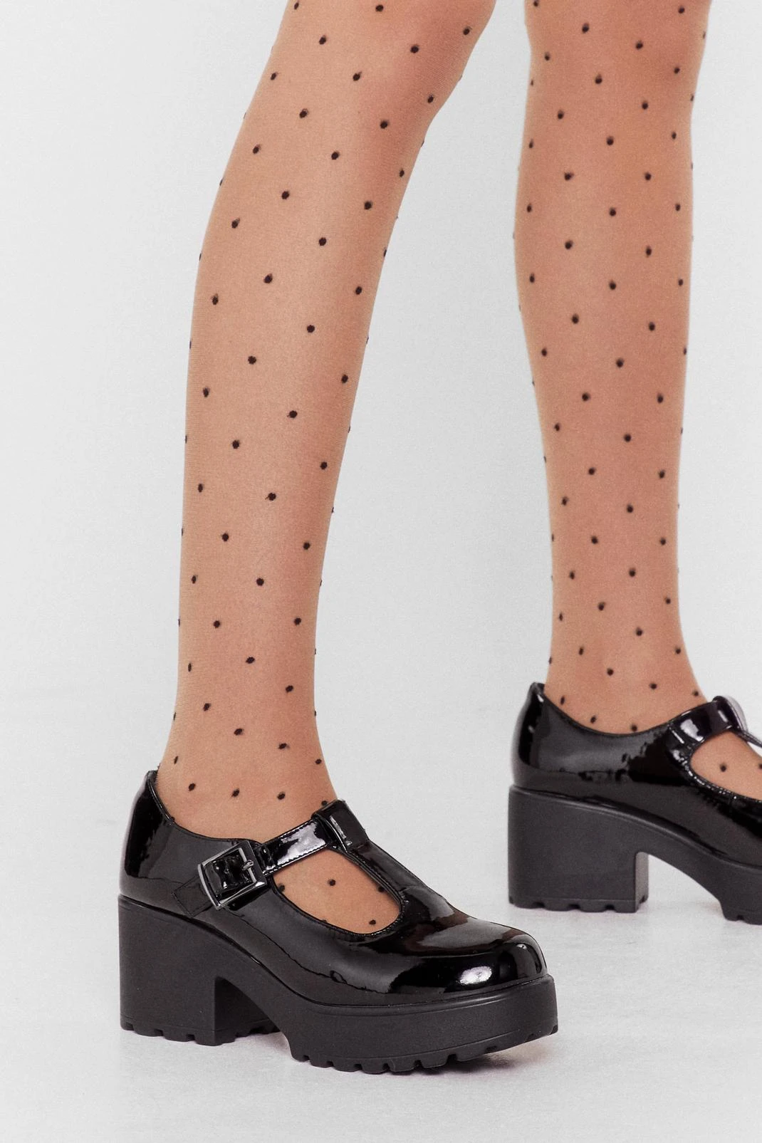 Patent T Strap Mary Jane Shoes - Image 3