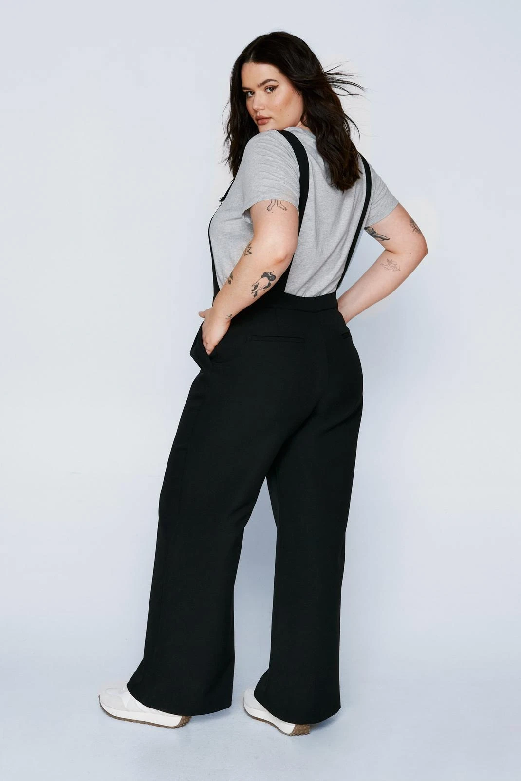 Plus Size Premium Tailored Overall Jumpsuit - Image 3