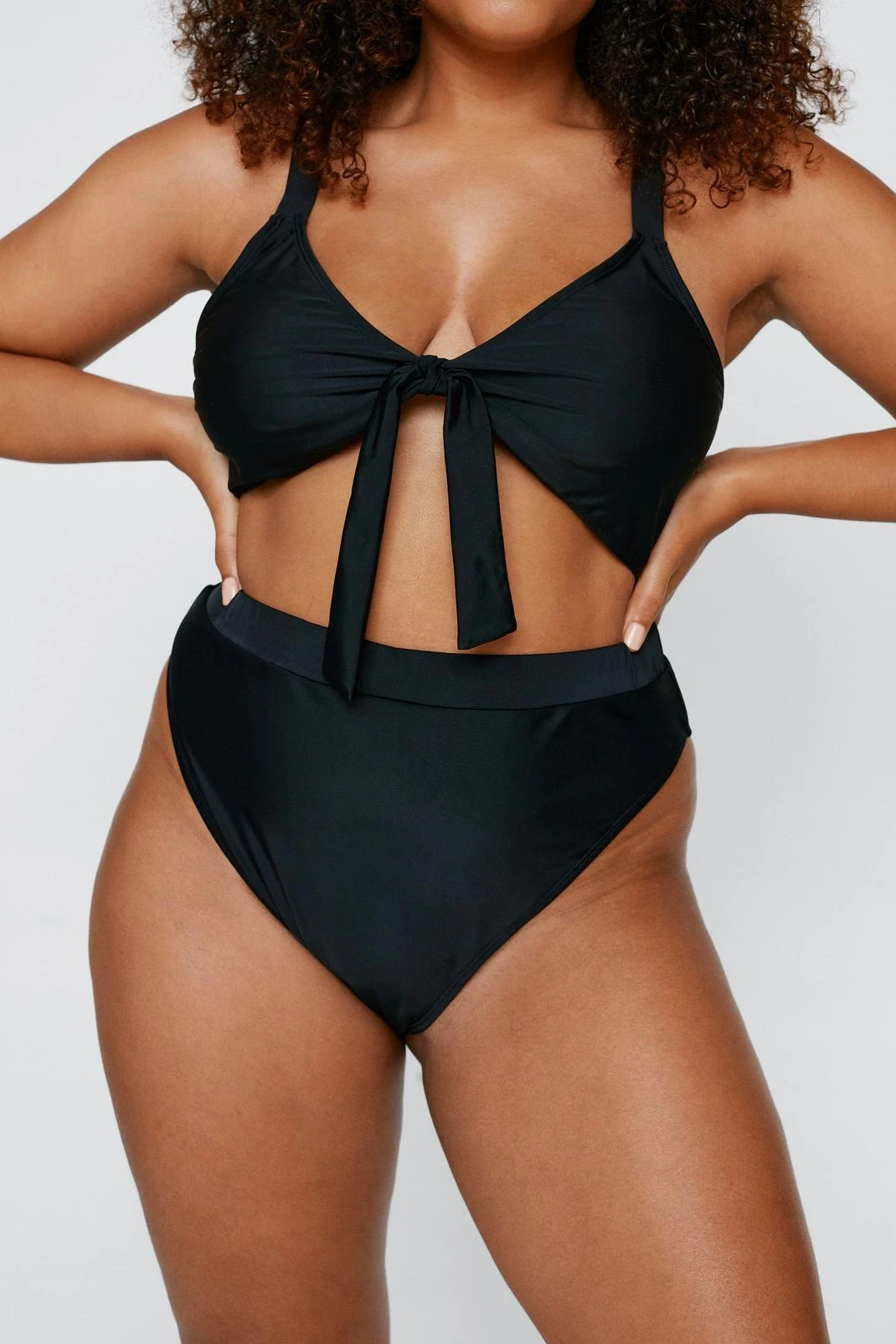Plus Size Recycled Tie Front Bikini Set - Image 2