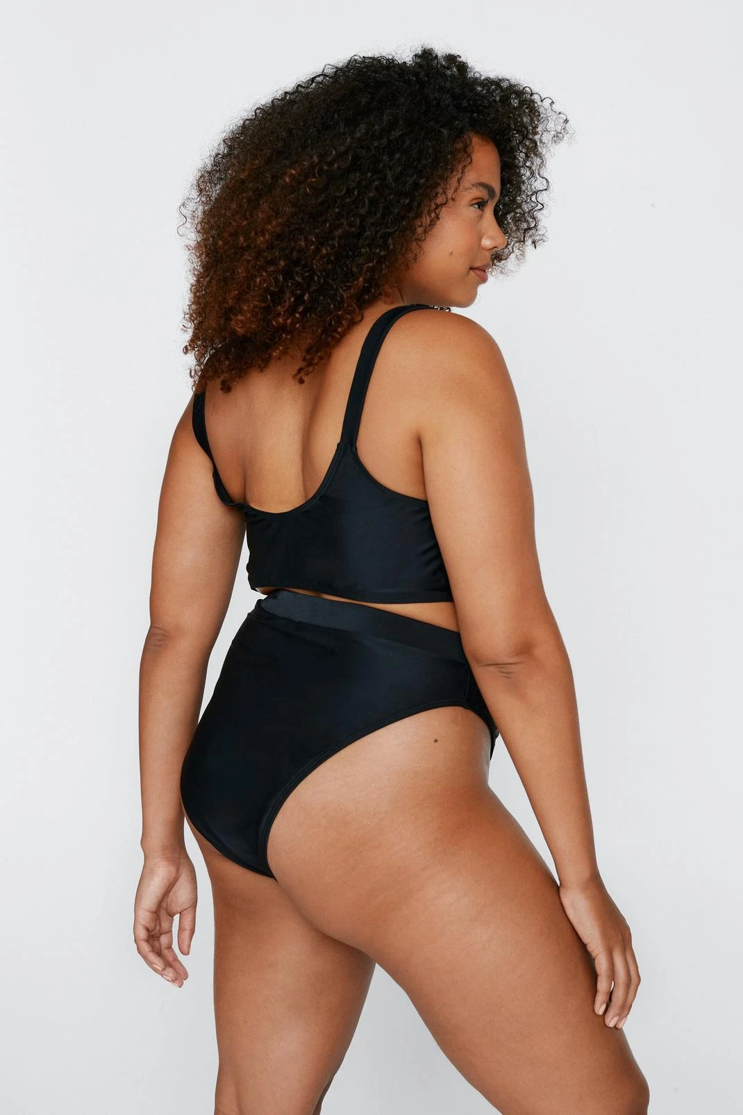 Plus Size Recycled Tie Front Bikini Set - Image 3