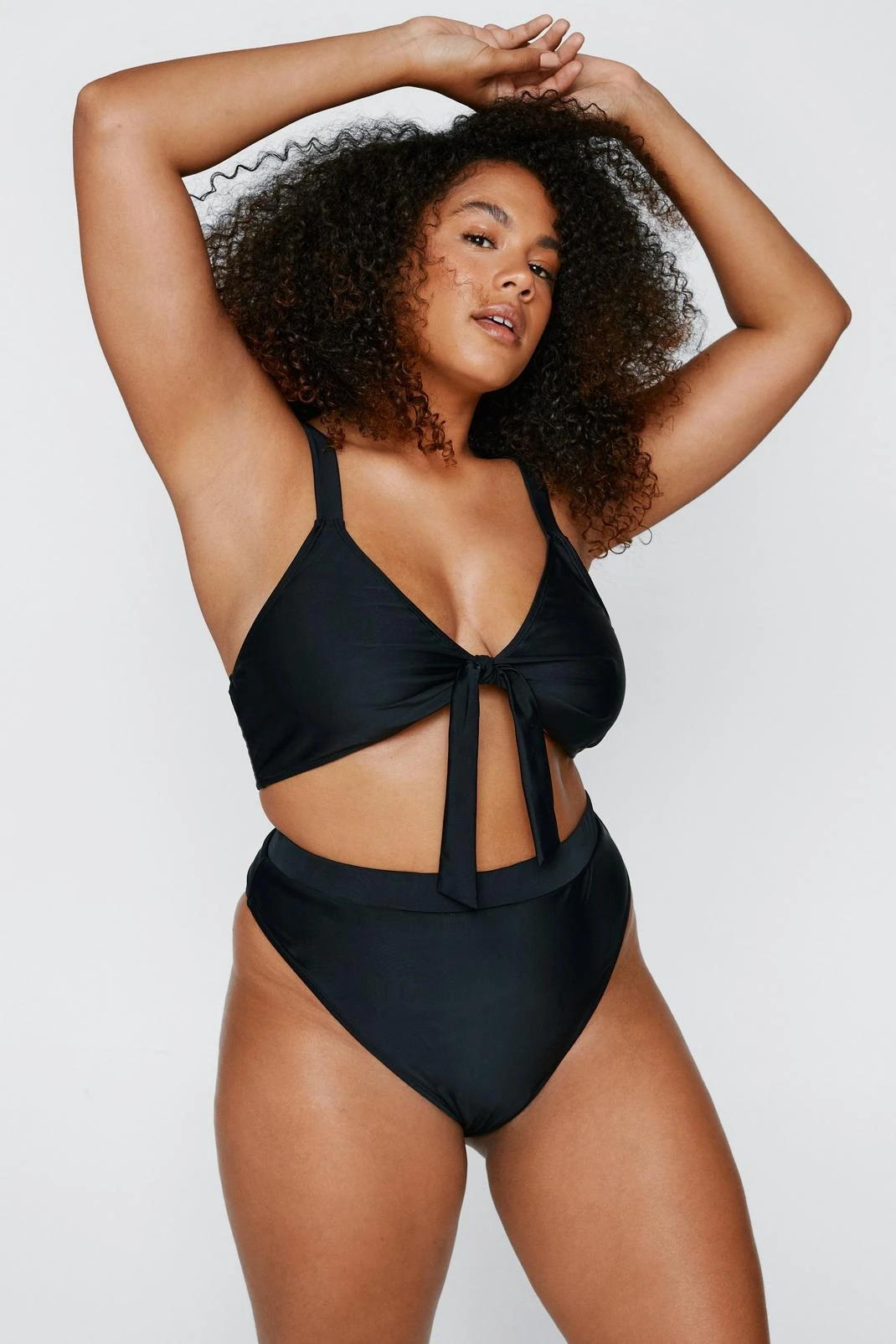 Plus Size Recycled Tie Front Bikini Set - Image 4