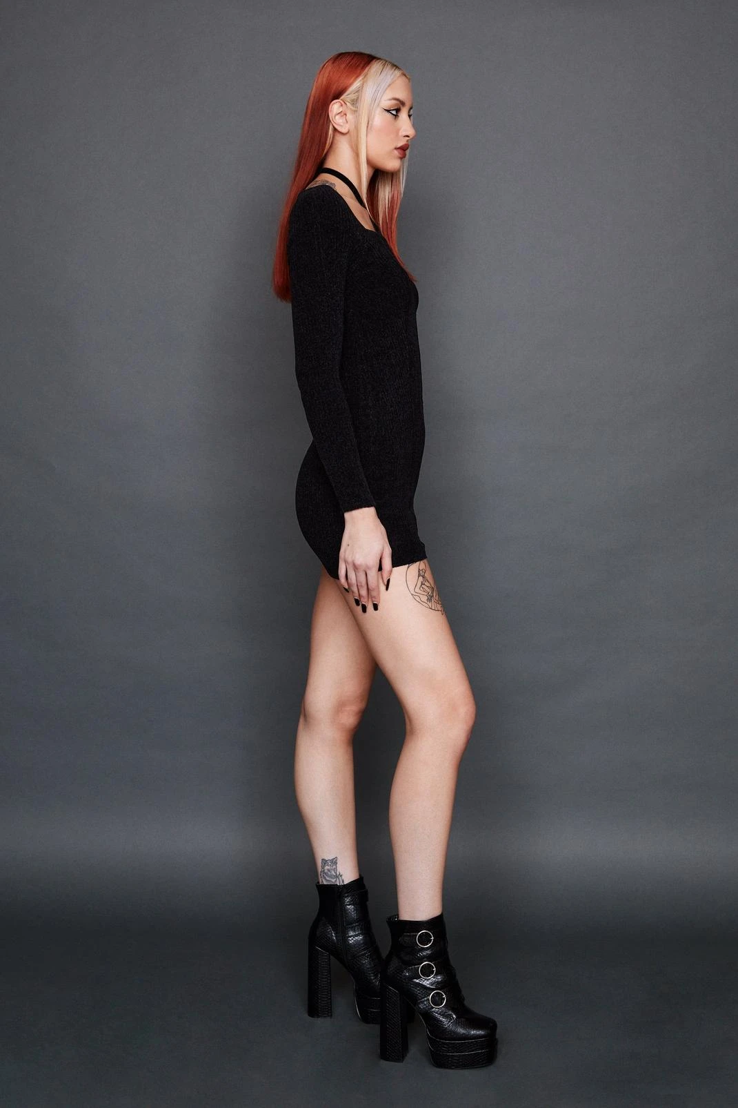 Premium Chenille Halter Bustier Mini Dress - Image 5