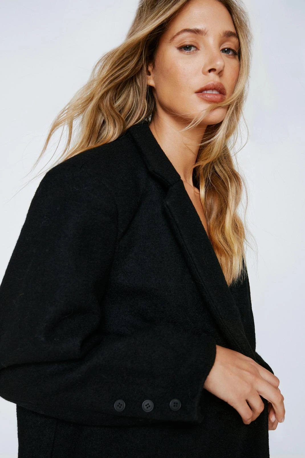 Premium Wool Oversized Blazer Coat
