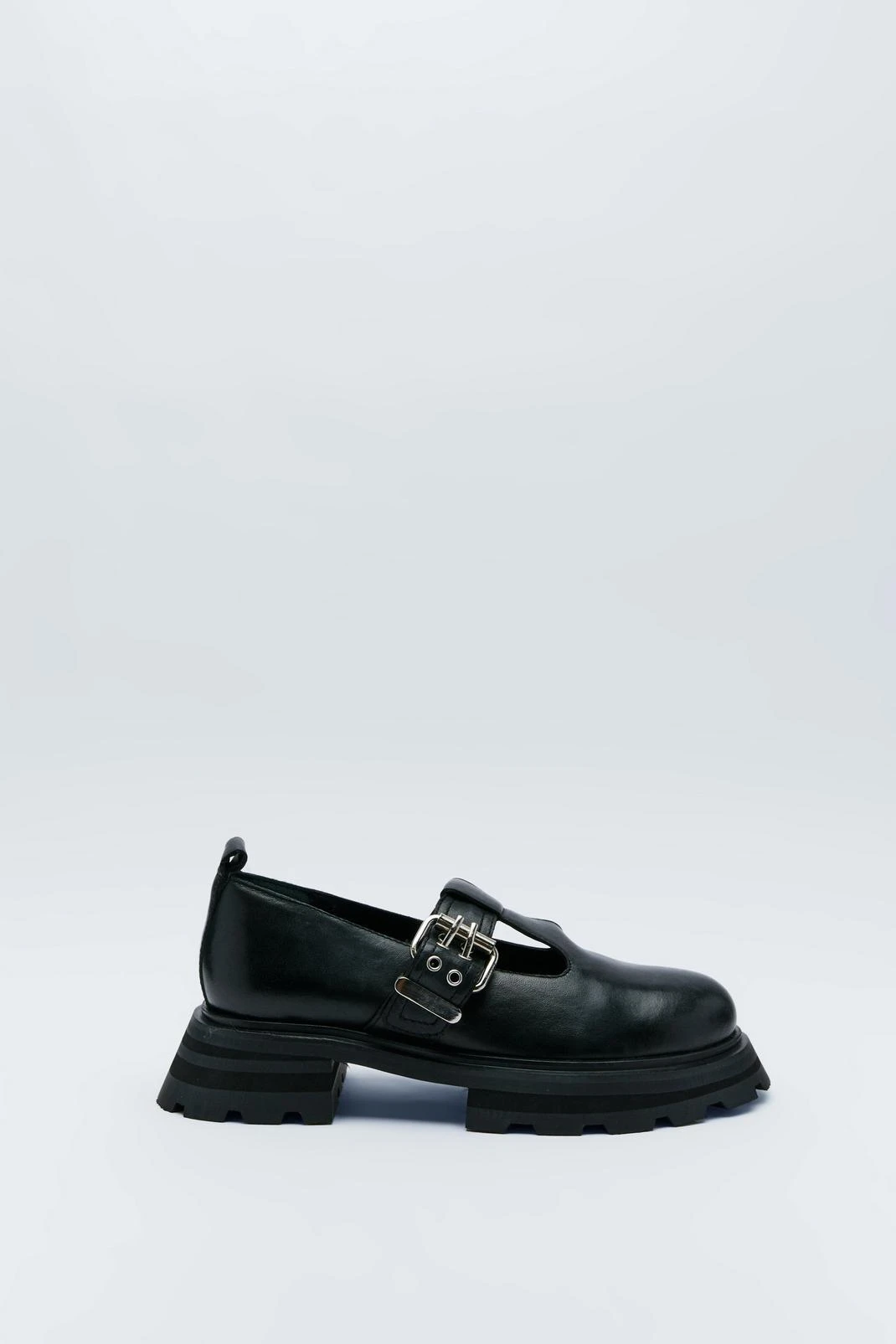 Real Leather Chunky Buckle Detail Mary Jane - Image 2
