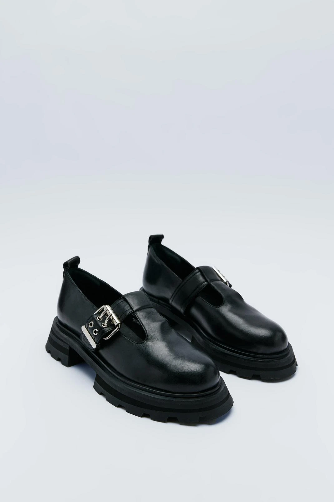 Real Leather Chunky Buckle Detail Mary Jane - Image 3