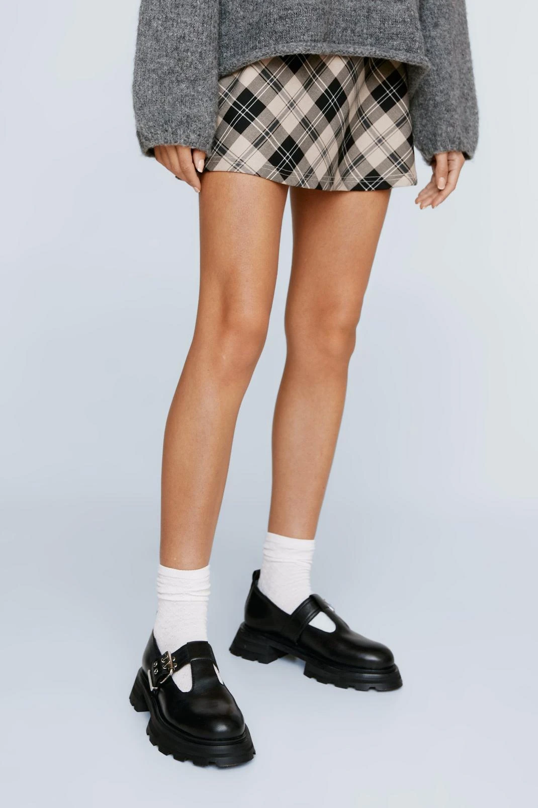 Real Leather Chunky Buckle Detail Mary Jane - Image 4