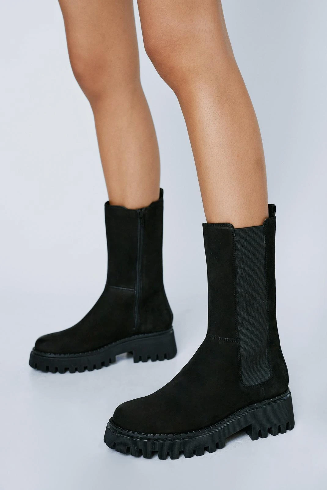 Real Leather Chunky Longline Chelsea Boot 6 Real Leather Chunky Longline Chelsea Boot - Image 4