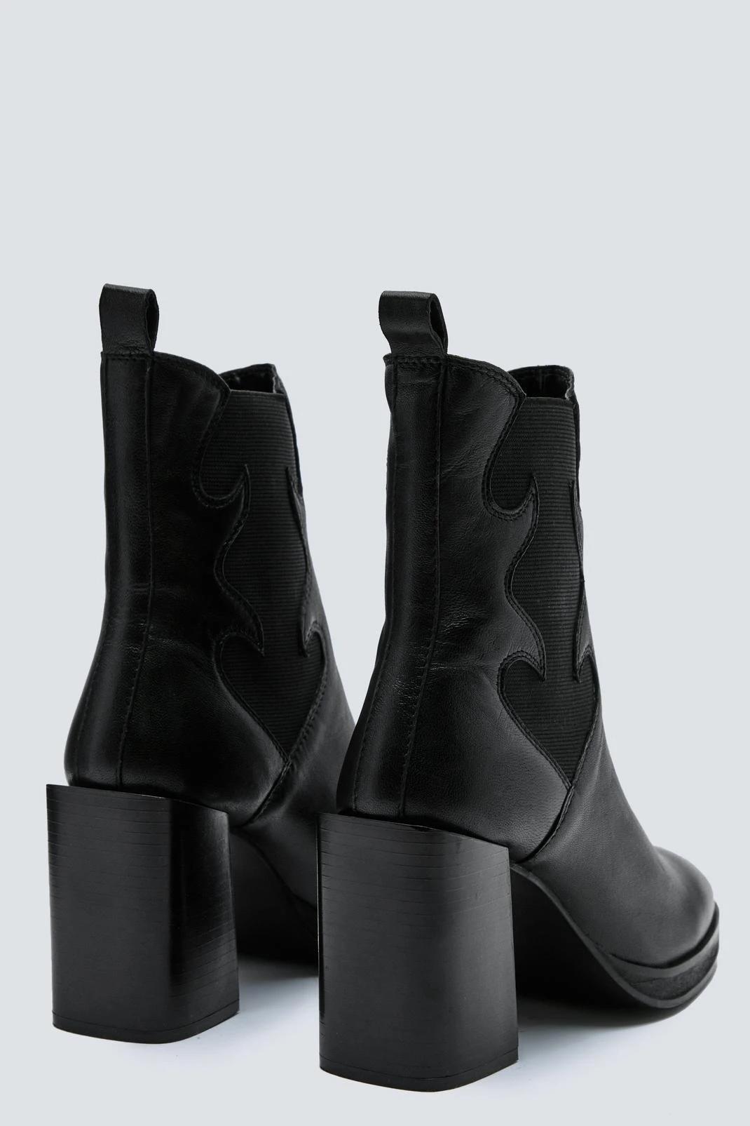 Real Leather Platform Heeled Chelsea Boot - Image 3