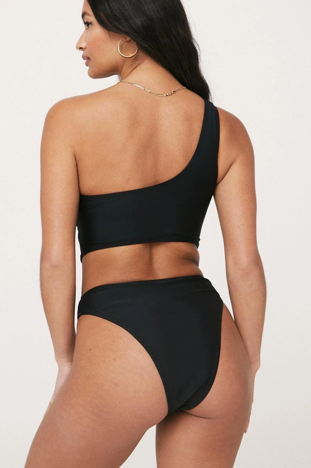 Recycled Ring Detail One Shoulder Bikini Set - Image 3