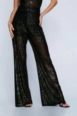 Sequin Wide Leg Pants