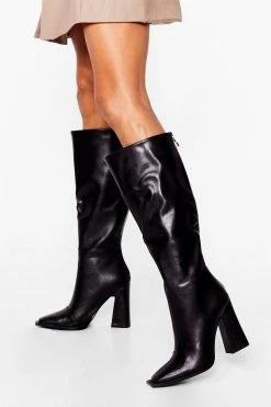 Keep 'Em On Their Toes Heeled Knee High Boots