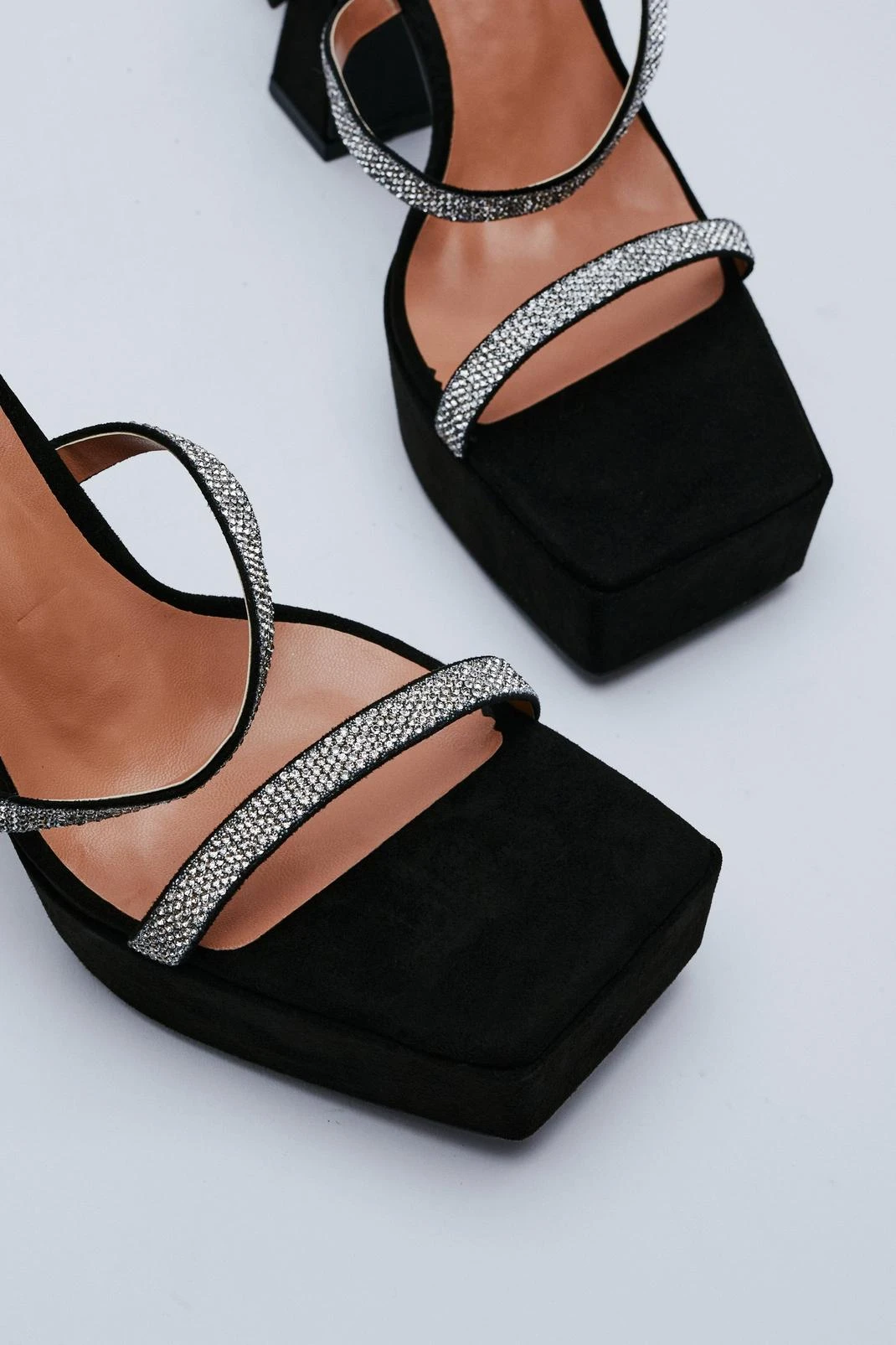 Strappy Diamante Platform Heel - Image 3