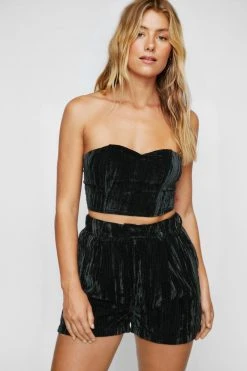 Velvet Tailored Bustier