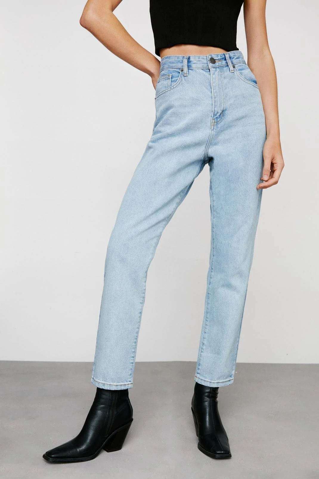 Organic Denim High Waisted Mom Jeans - Image 14