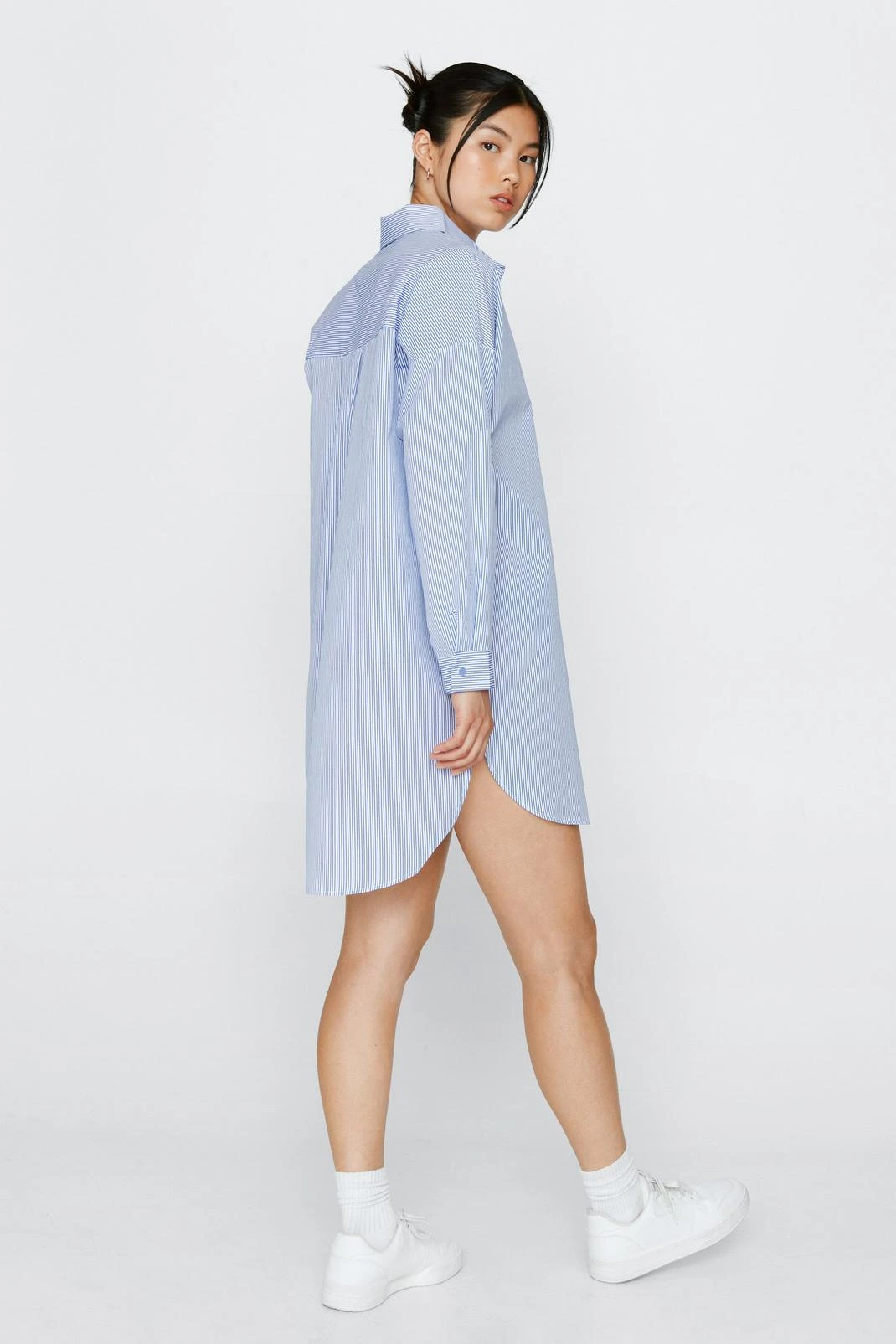 Cotton Poplin Oversized Shirt Dress - Image 3