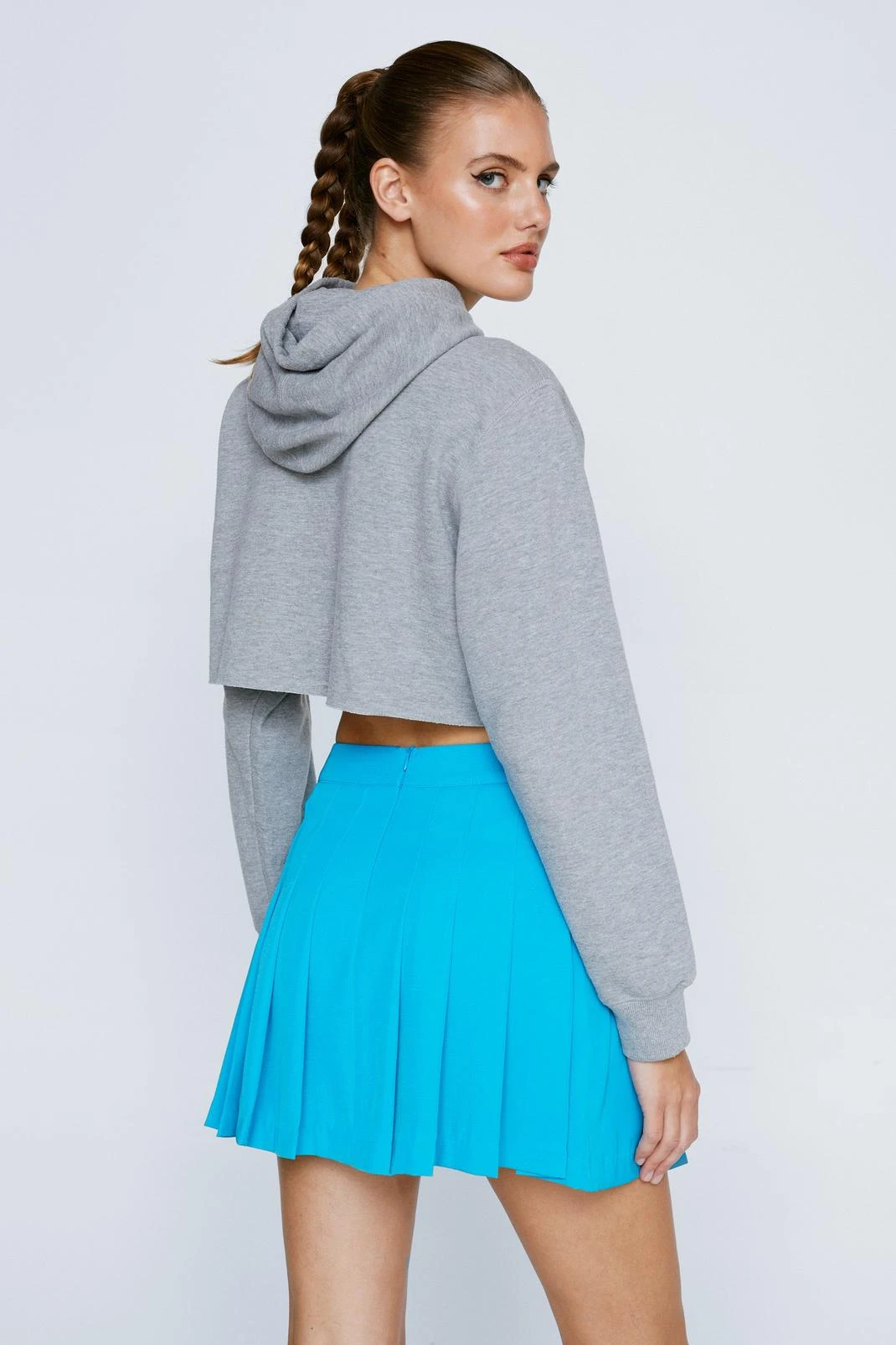 High Waisted Pleated Mini Tennis Skirt - Image 8