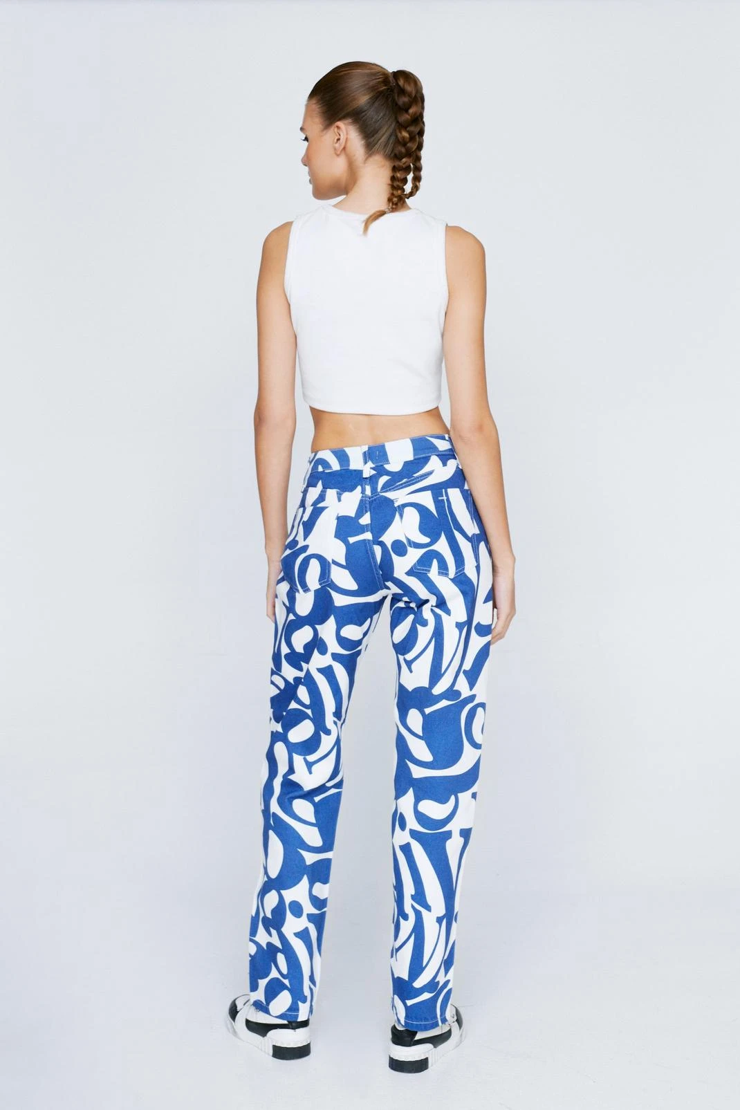 Letter Print 90's Straight Leg Jean - Image 3