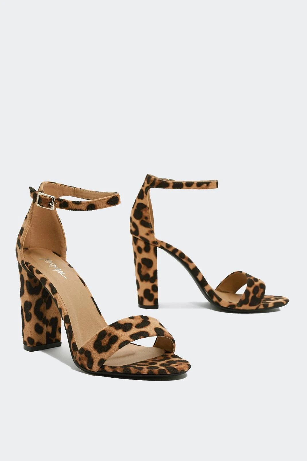 Leopard Faux Suede Block Heels - Image 2