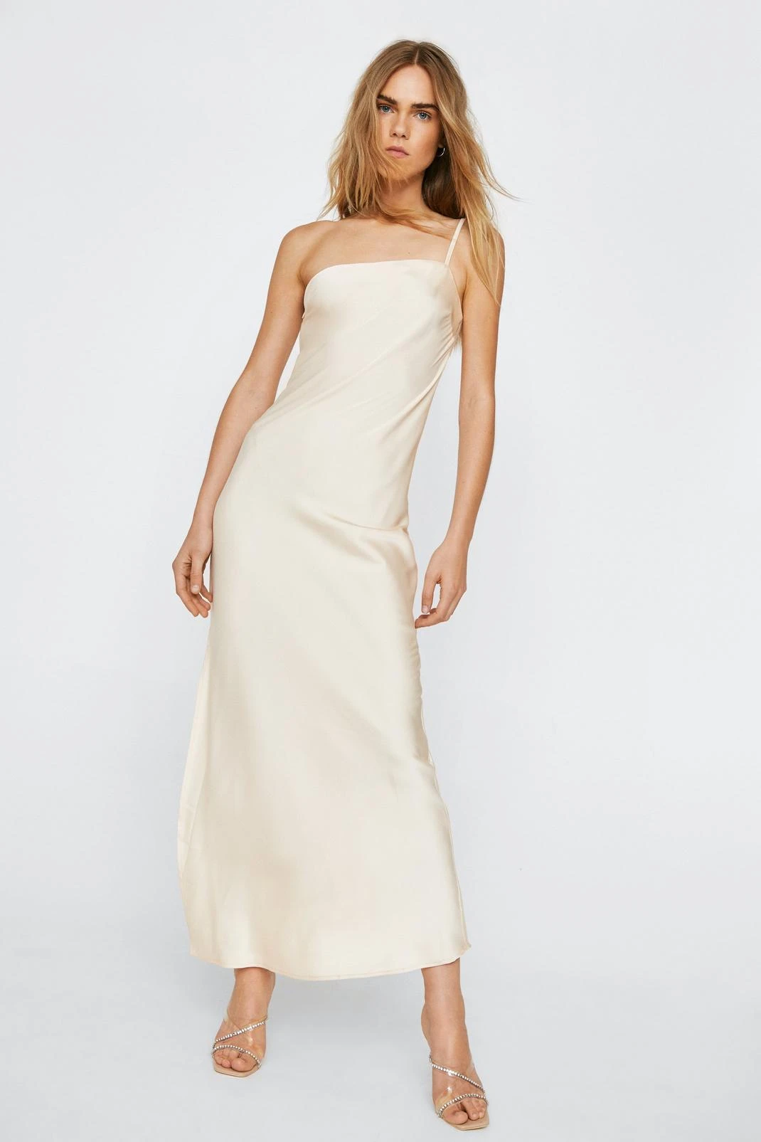One Shoulder Maxi Slip Dress - Image 10