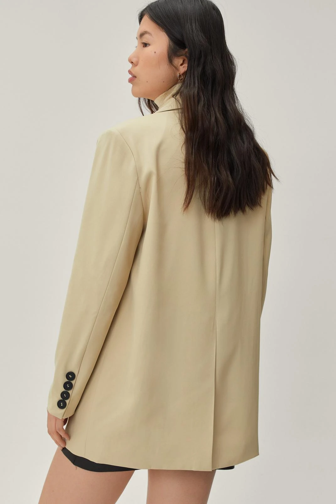 Oversized Double Breasted Tailored Jacket - Image 3
