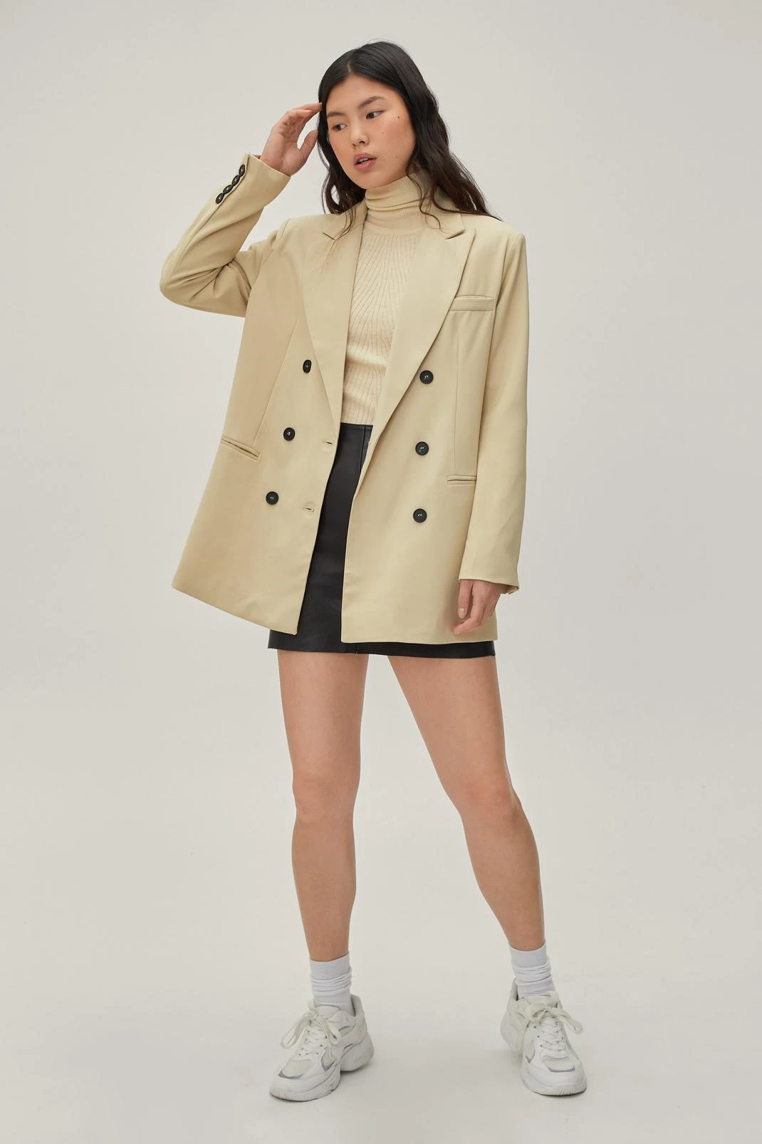 Oversized Double Breasted Tailored Jacket