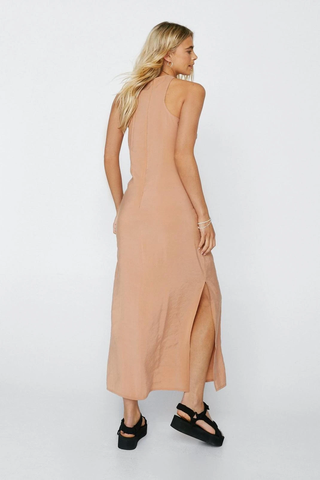 Premium Fabric Racer Midi Dress - Image 3