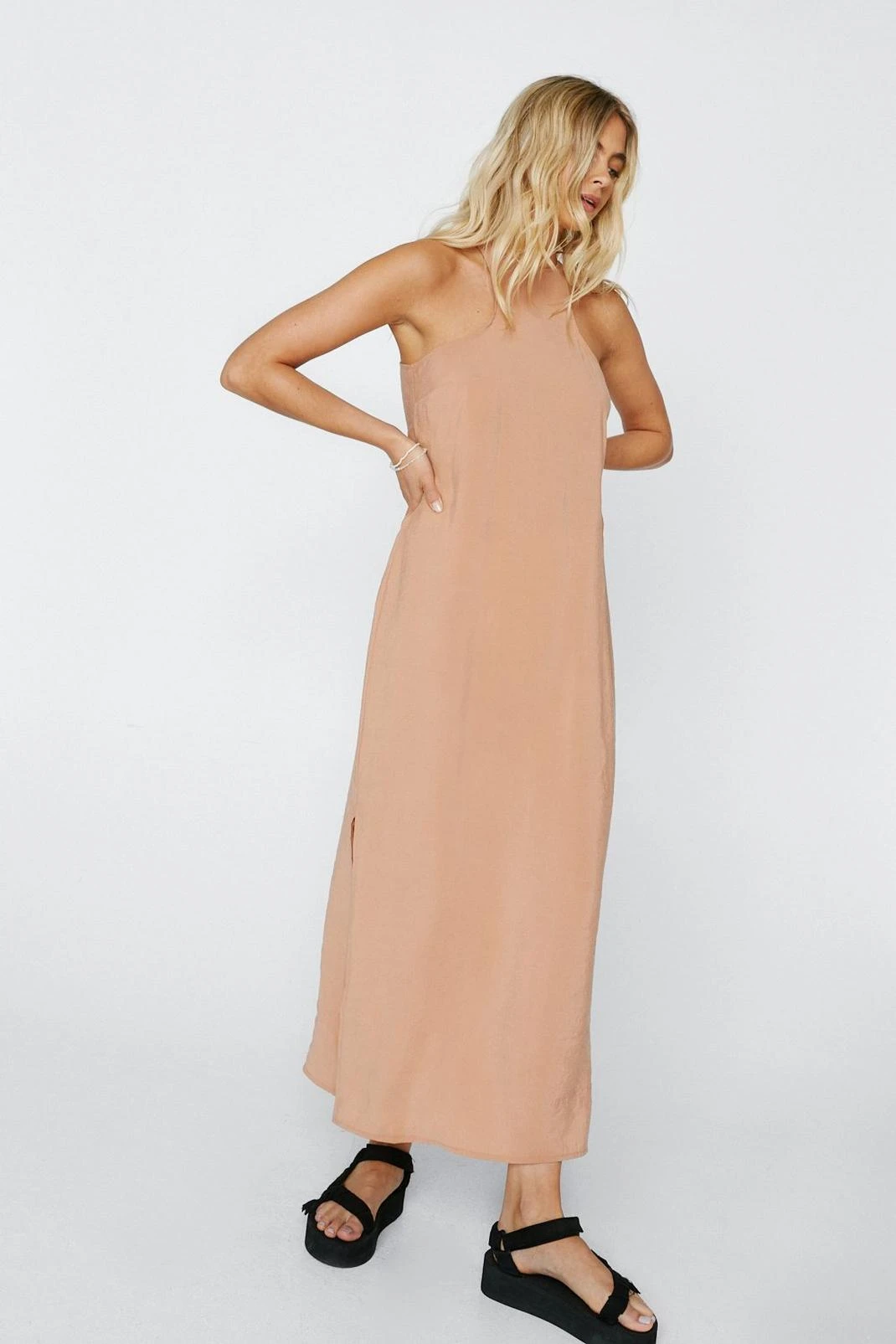 Premium Fabric Racer Midi Dress - Image 4