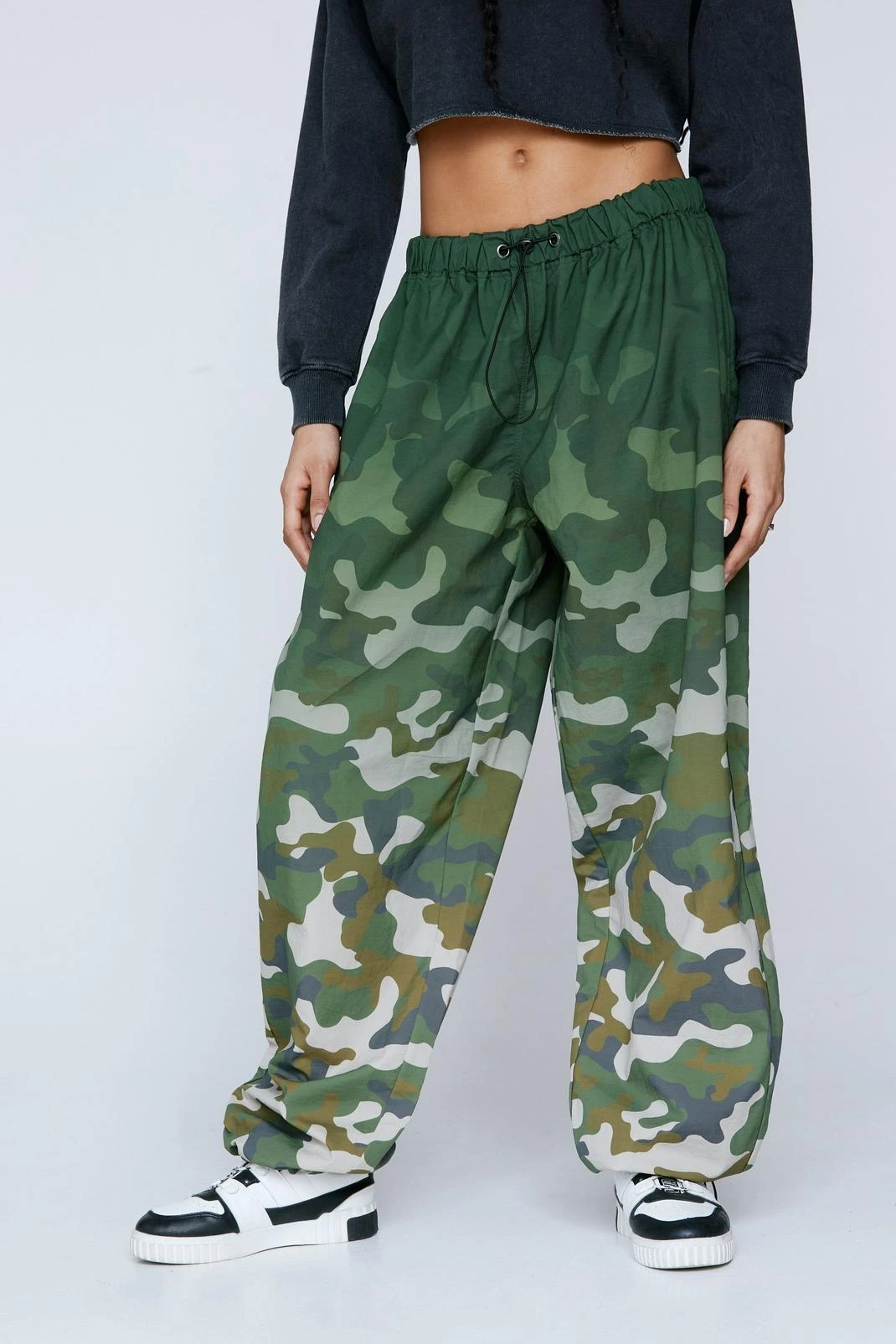 Extreme Parachute Camo Gradient Nylon Cargo Pant - Image 2