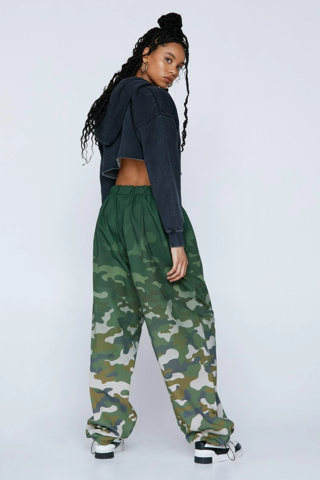 Extreme Parachute Camo Gradient Nylon Cargo Pant - Image 3