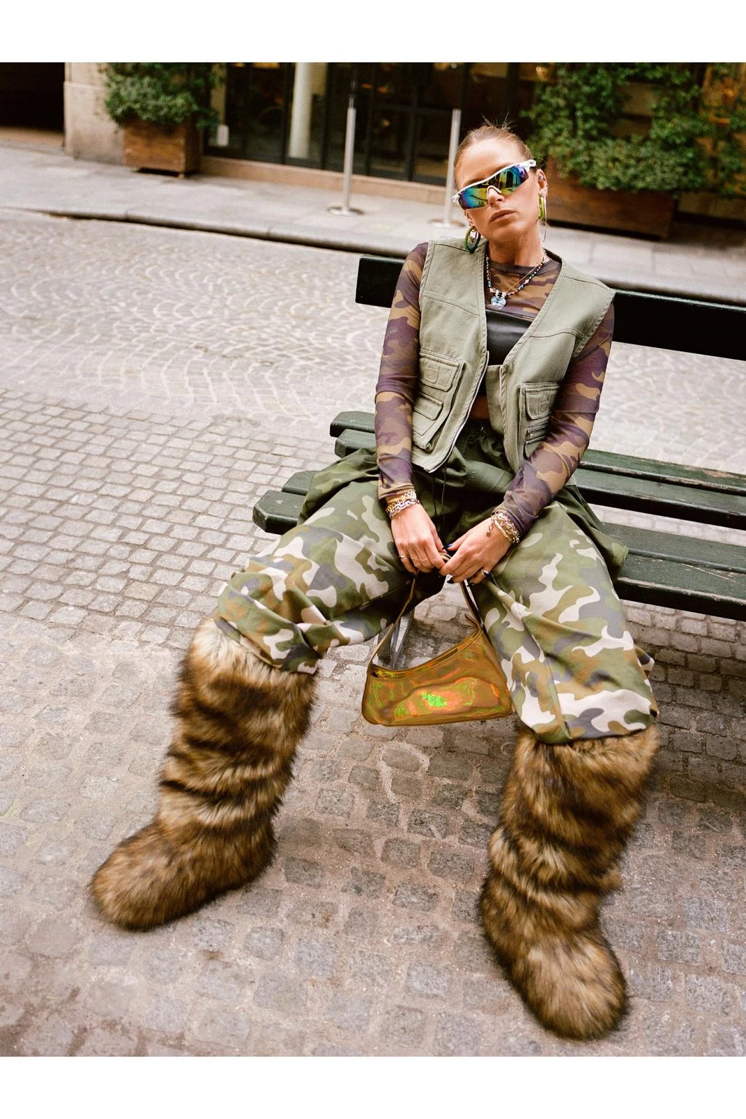 Extreme Parachute Camo Gradient Nylon Cargo Pant - Image 4