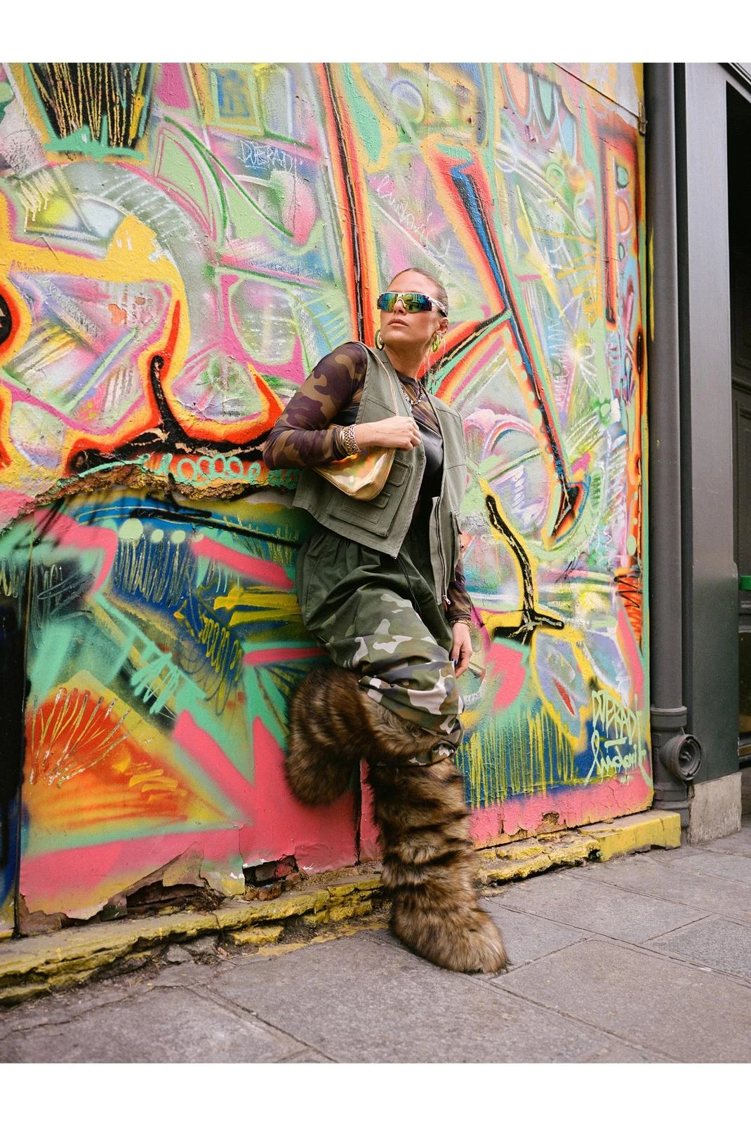 Extreme Parachute Camo Gradient Nylon Cargo Pant