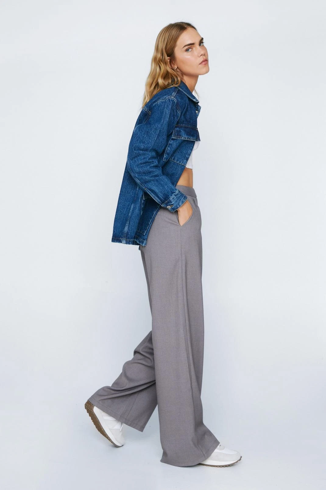 Wide Leg Suit Pants