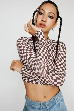 Checkerboard Cropped Top