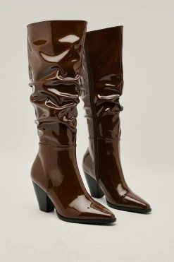 Patent Faux Leather Cowboy Boots