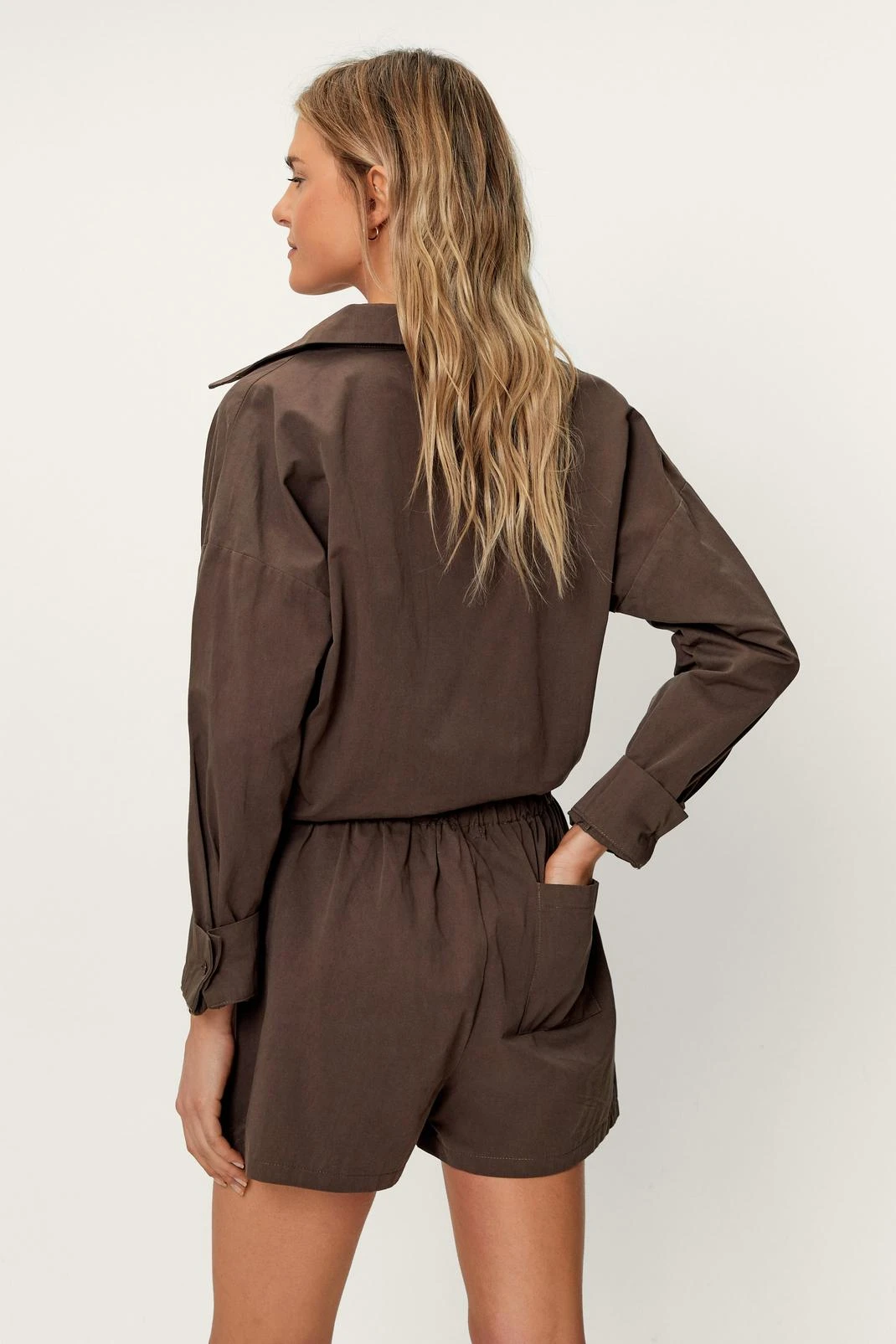 Poplin High Waisted Casual Shorts - Image 21