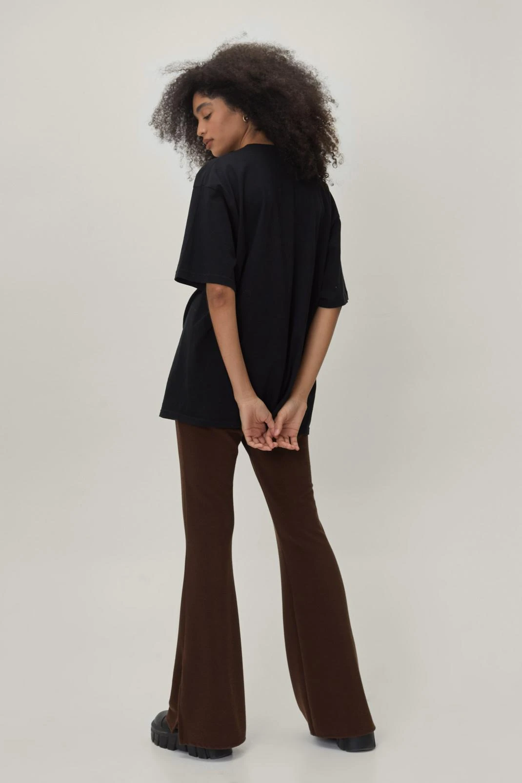 Split Hem Fit And Flare Pants - Image 9