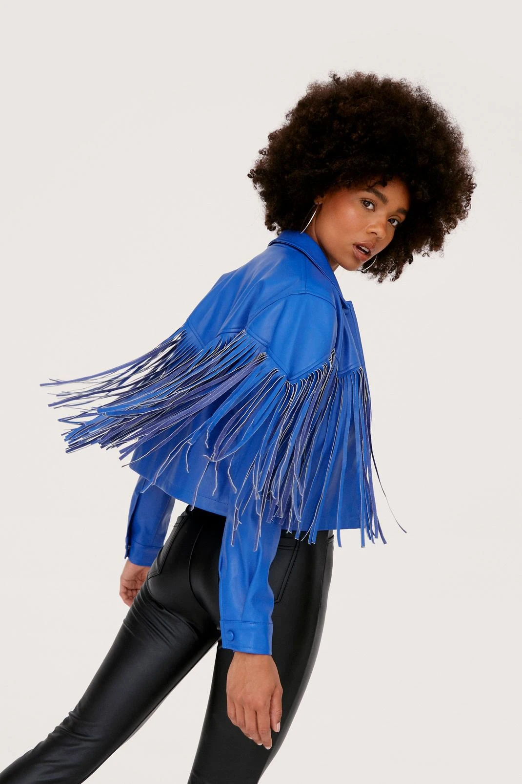 Fringe Faux Leather Western Jacket - Image 3